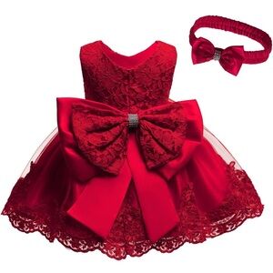 Red 3-6 months Christmas Dress